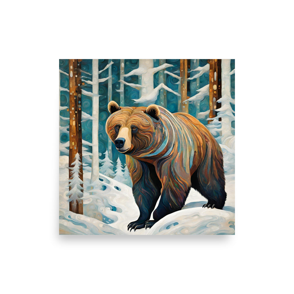 Deep Woods Grizzly Poster