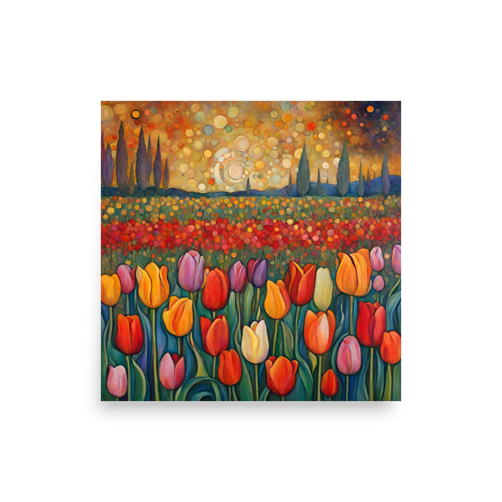 Tulip Sunset Poster