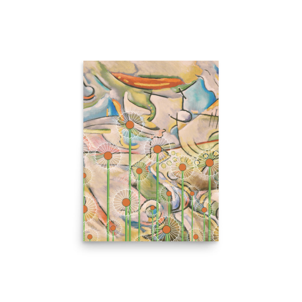 Lewiston Abstract Floral Poster