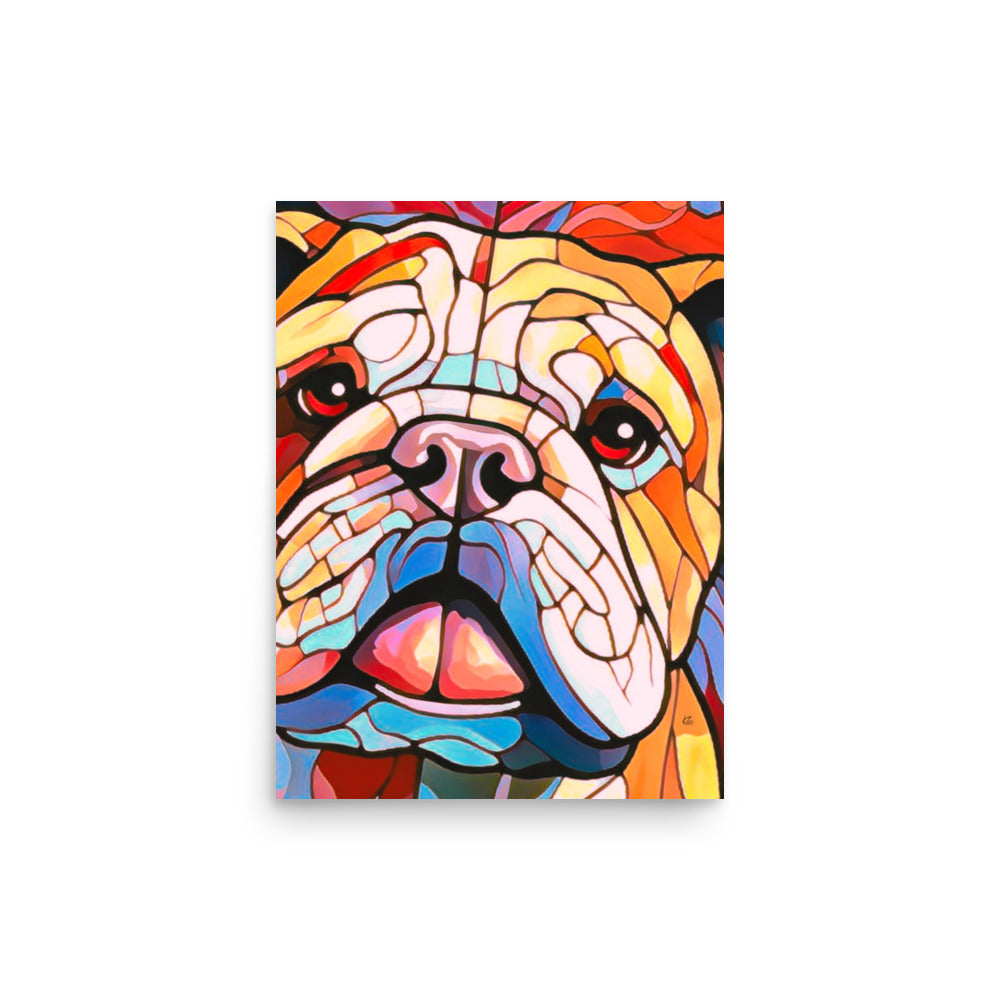 Leroy Bulldog Abstract Poster