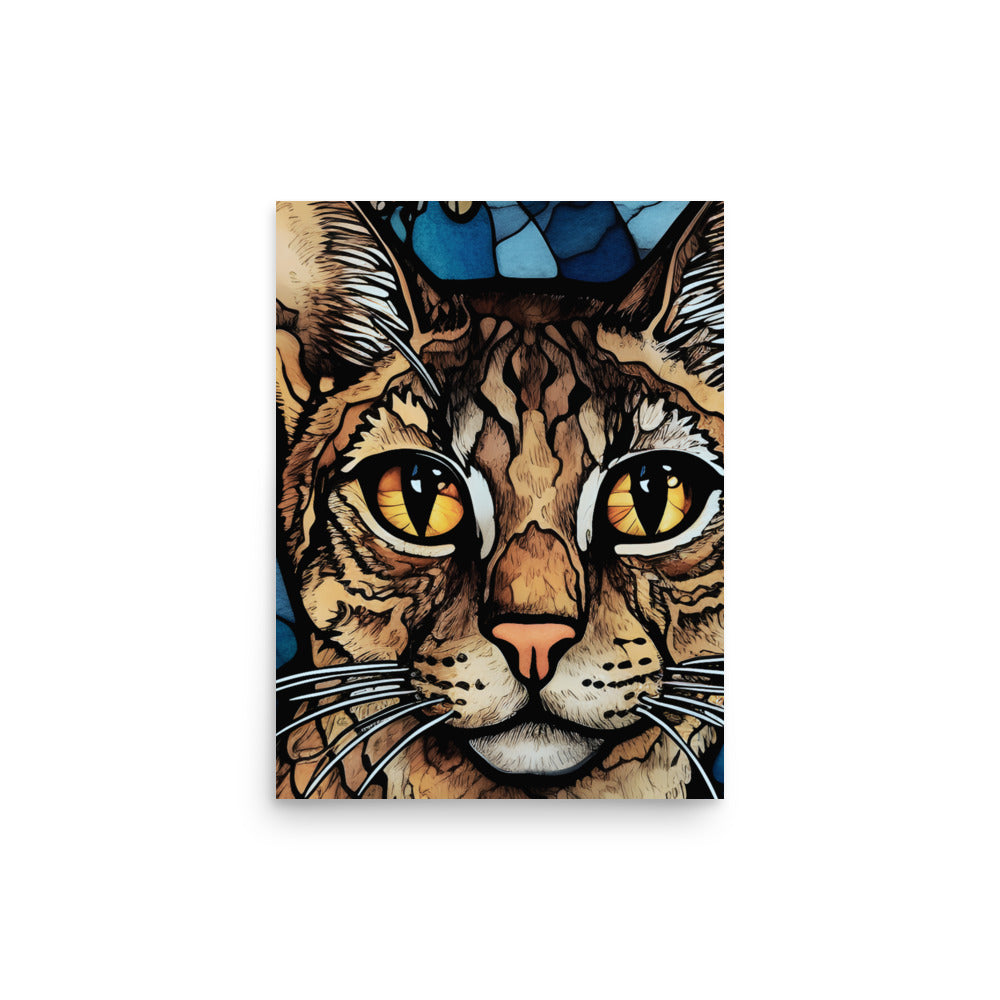 Savannah Cat Abstract Poster