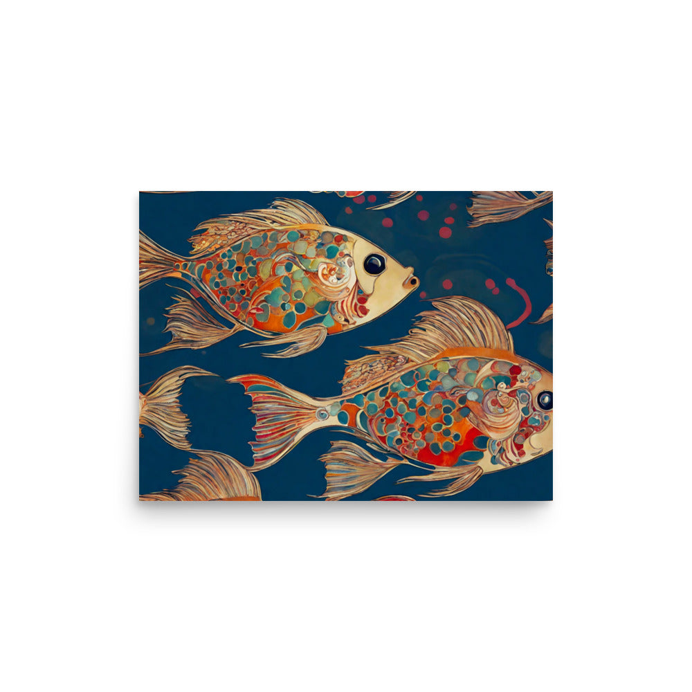 School Day Colorful Carp Poster