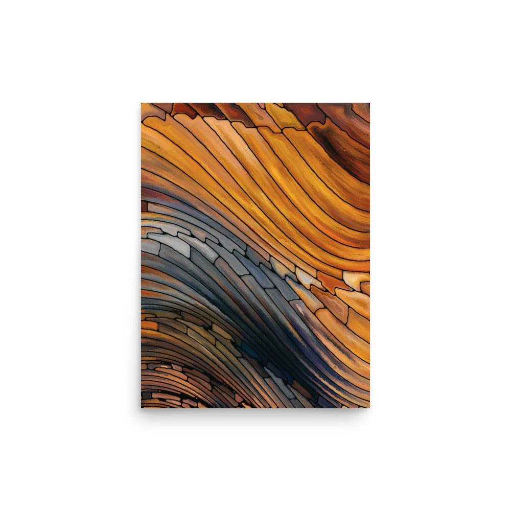 Finicky Abstract Neutral Art Poster