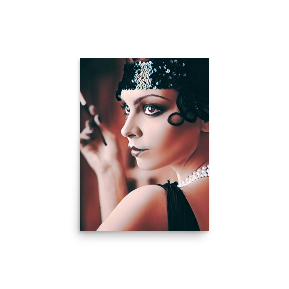 Jane Vintage woman with Cigarette Holder Poster