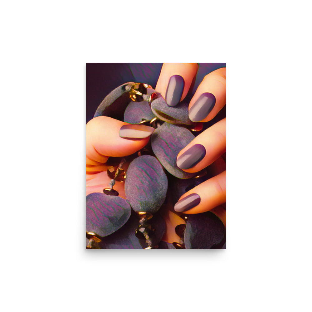 Plum Nails Salon Art Poster