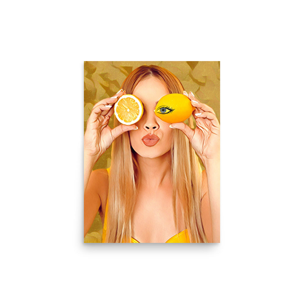 Rory Woman with Lemons Poster