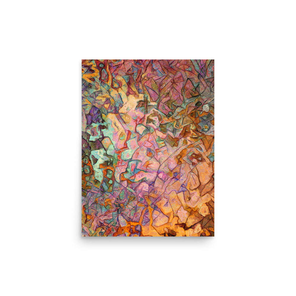 Suede Abstract Art Poster