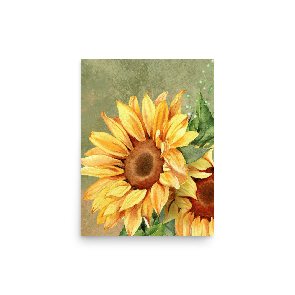 Sunny Flowers Poster