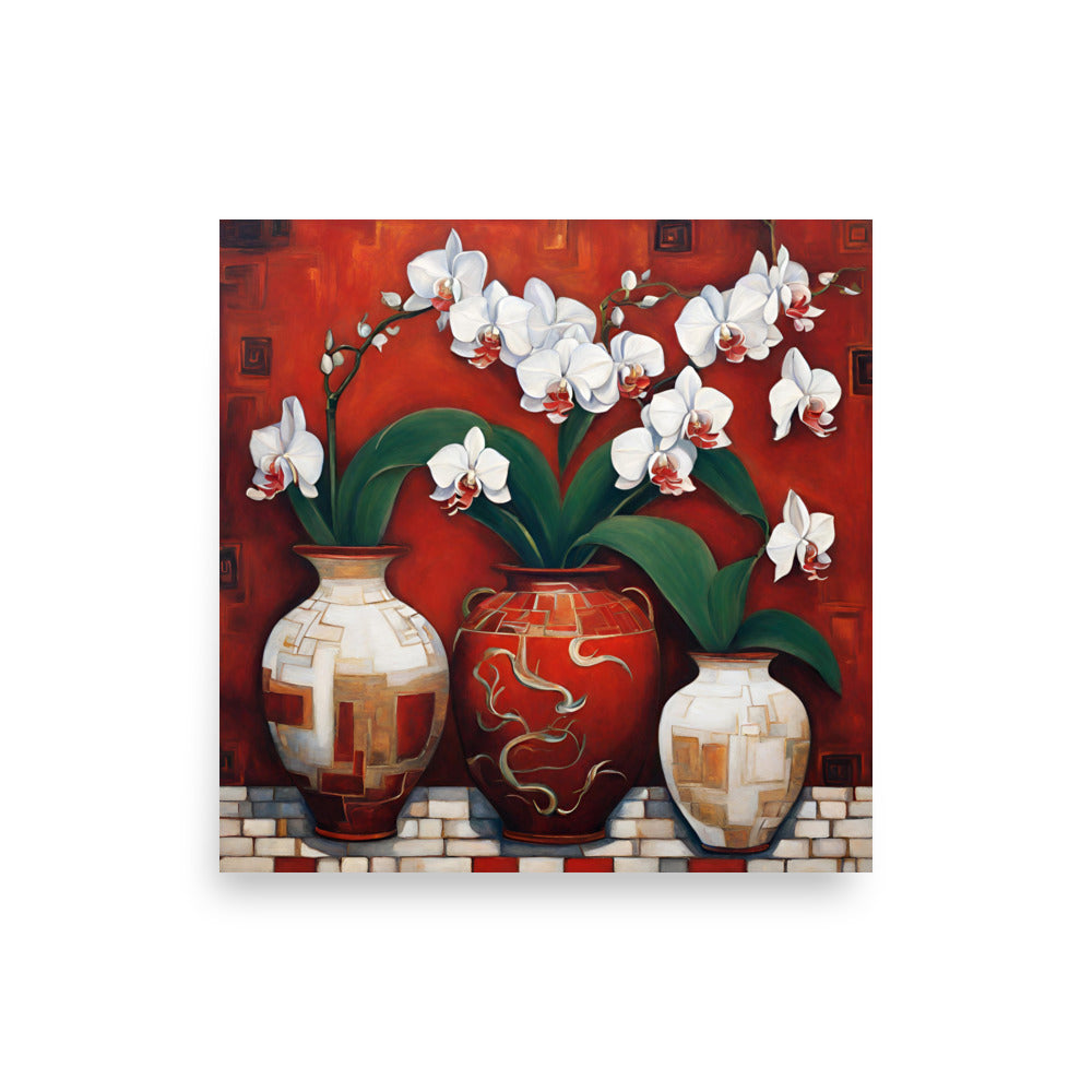 White Orchids Poster