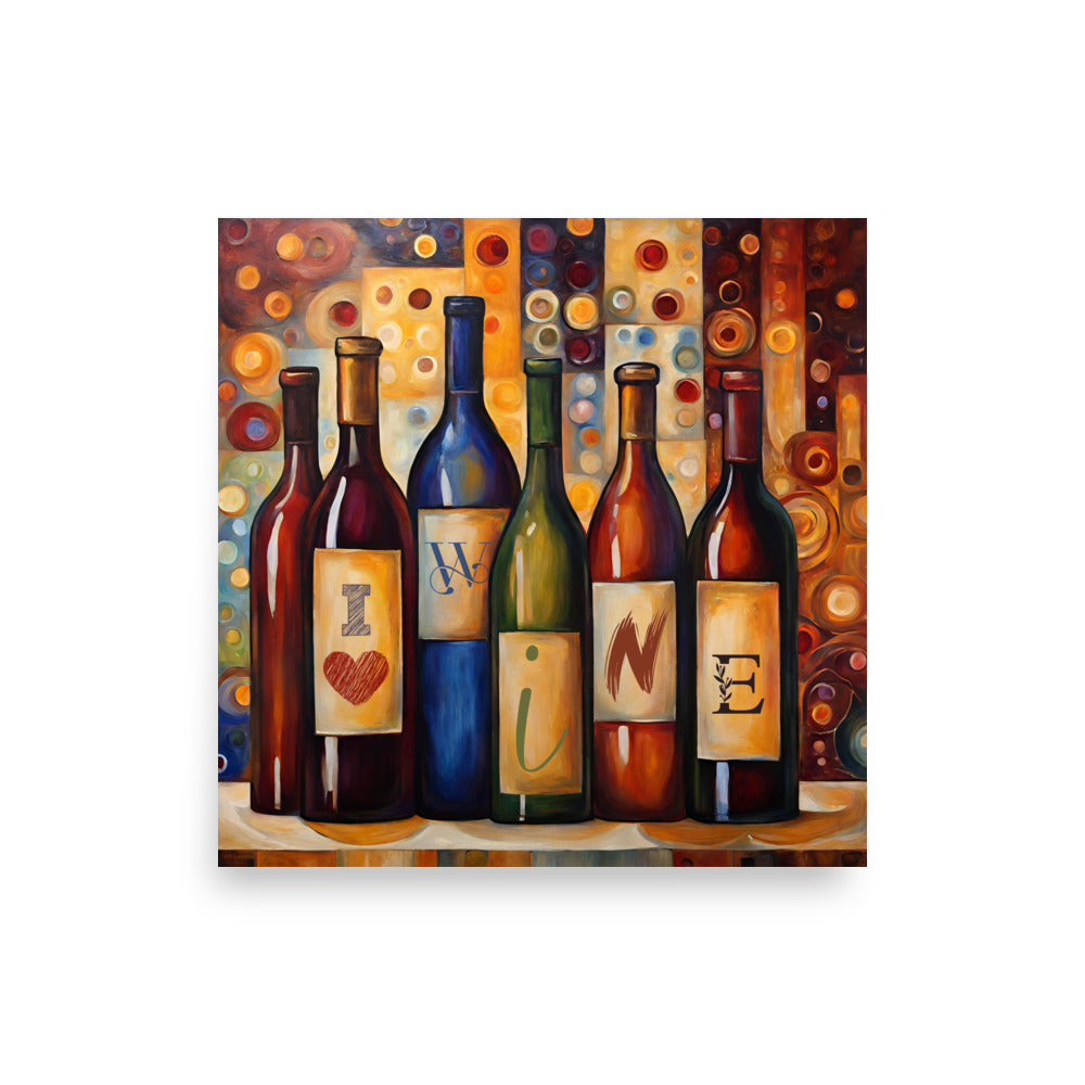 I Love Wine Poster