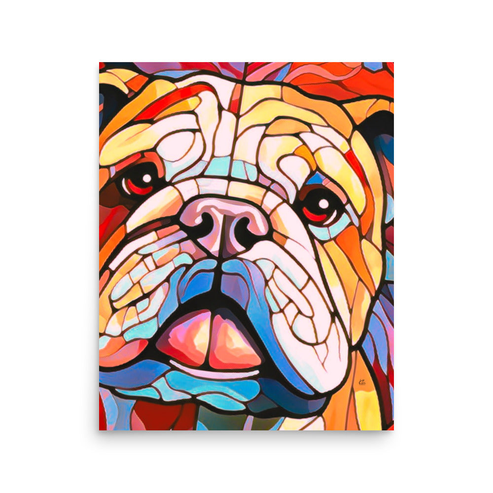 Leroy Bulldog Abstract Poster