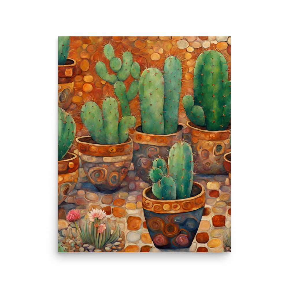 Cactus Pots Poster