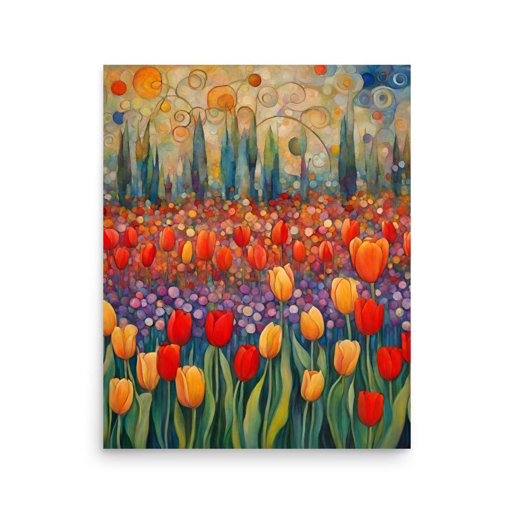 Tulip Rows Poster