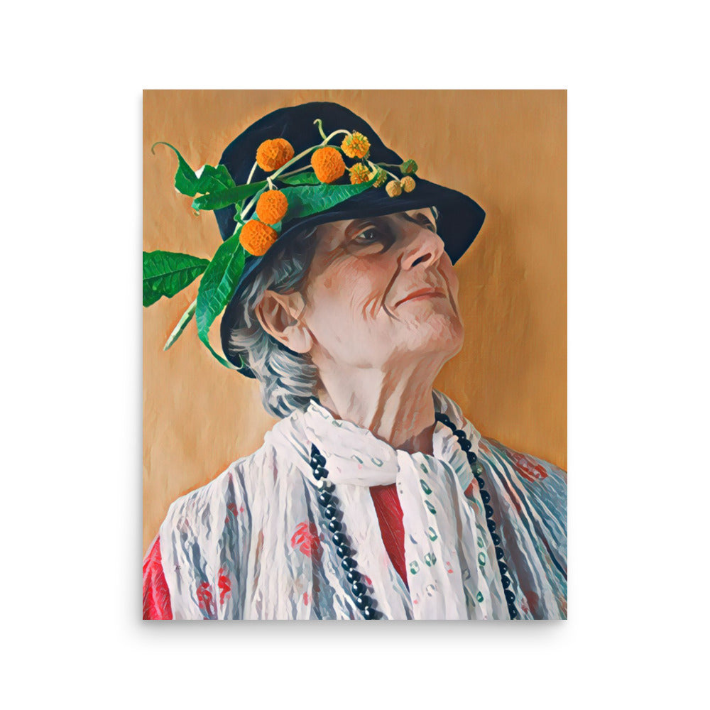 Ester & Her Hat Senior Woman Art Poster