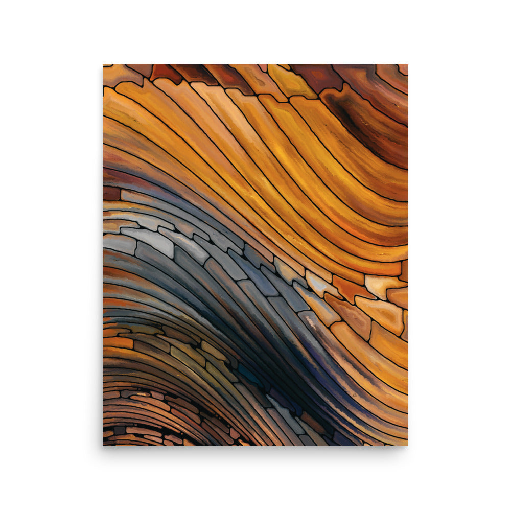 Finicky Abstract Neutral Art Poster