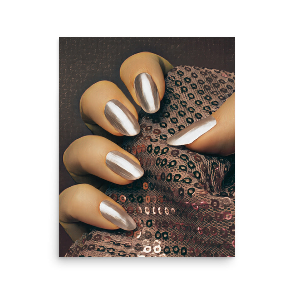 Latte Nails Salon Art Poster