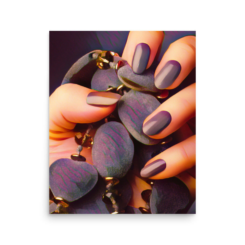 Plum Nails Salon Art Poster