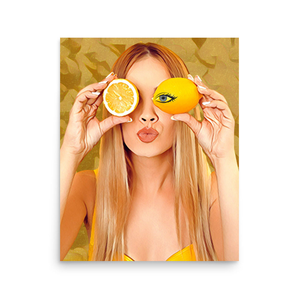 Rory Woman with Lemons Poster