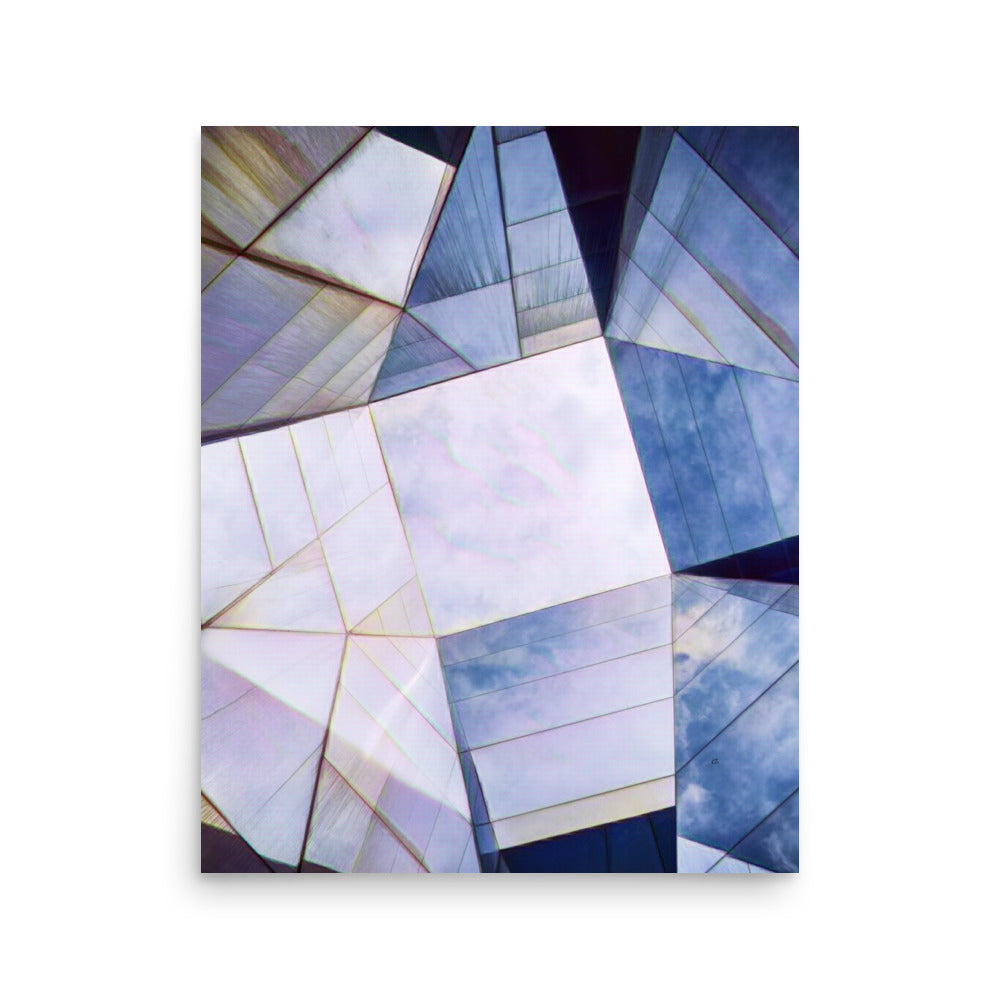 Skylight Geometric Abstract Art Poster