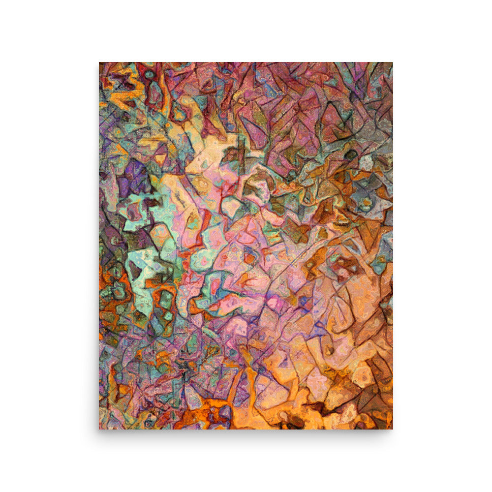 Suede Abstract Art Poster