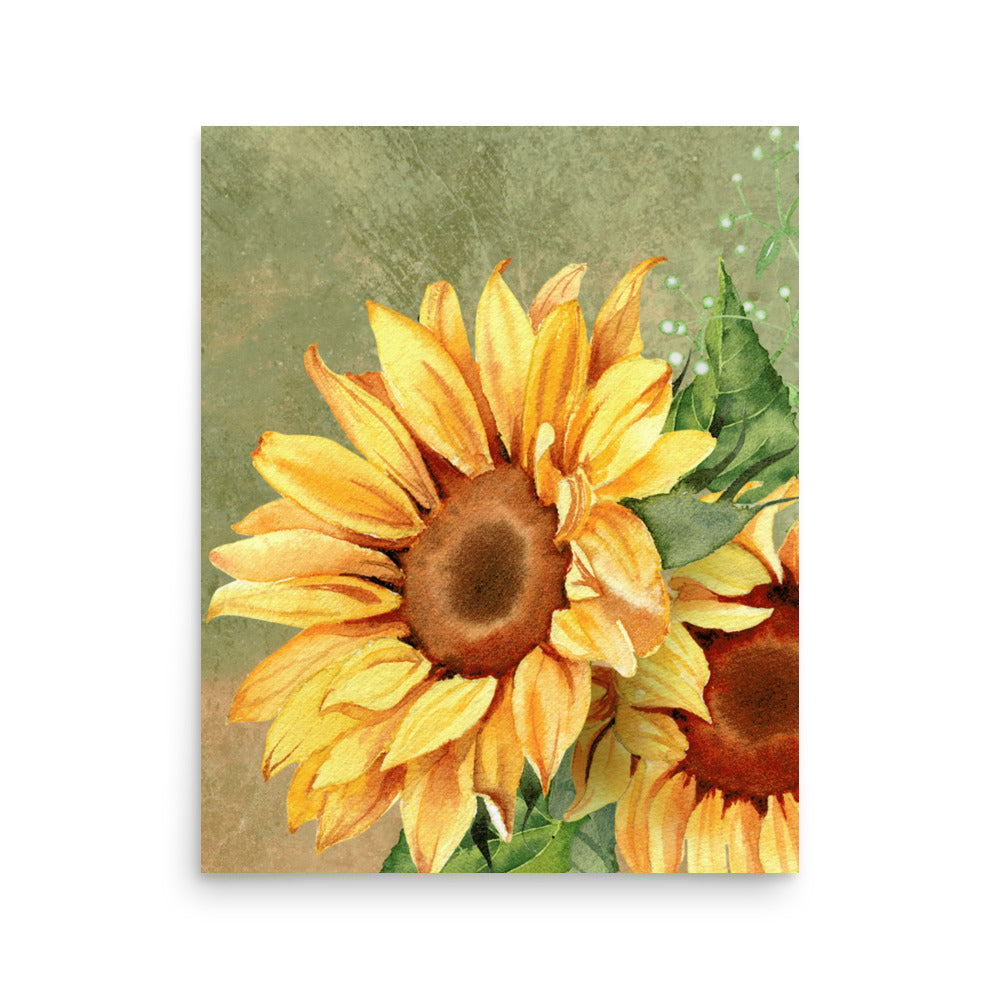 Sunny Flowers Poster