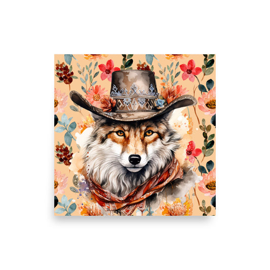 Holden Boho Fox in Hat Art Poster