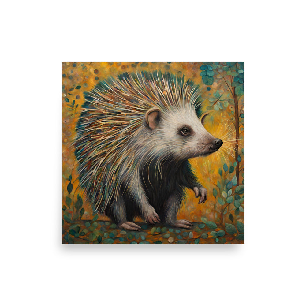 "Schuler" Porcupine Art Poster