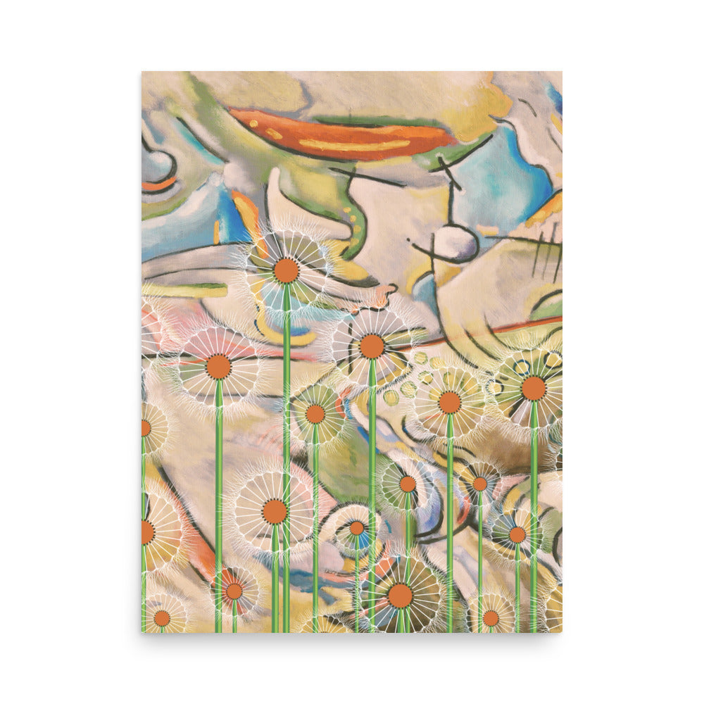 Lewiston Abstract Floral Poster