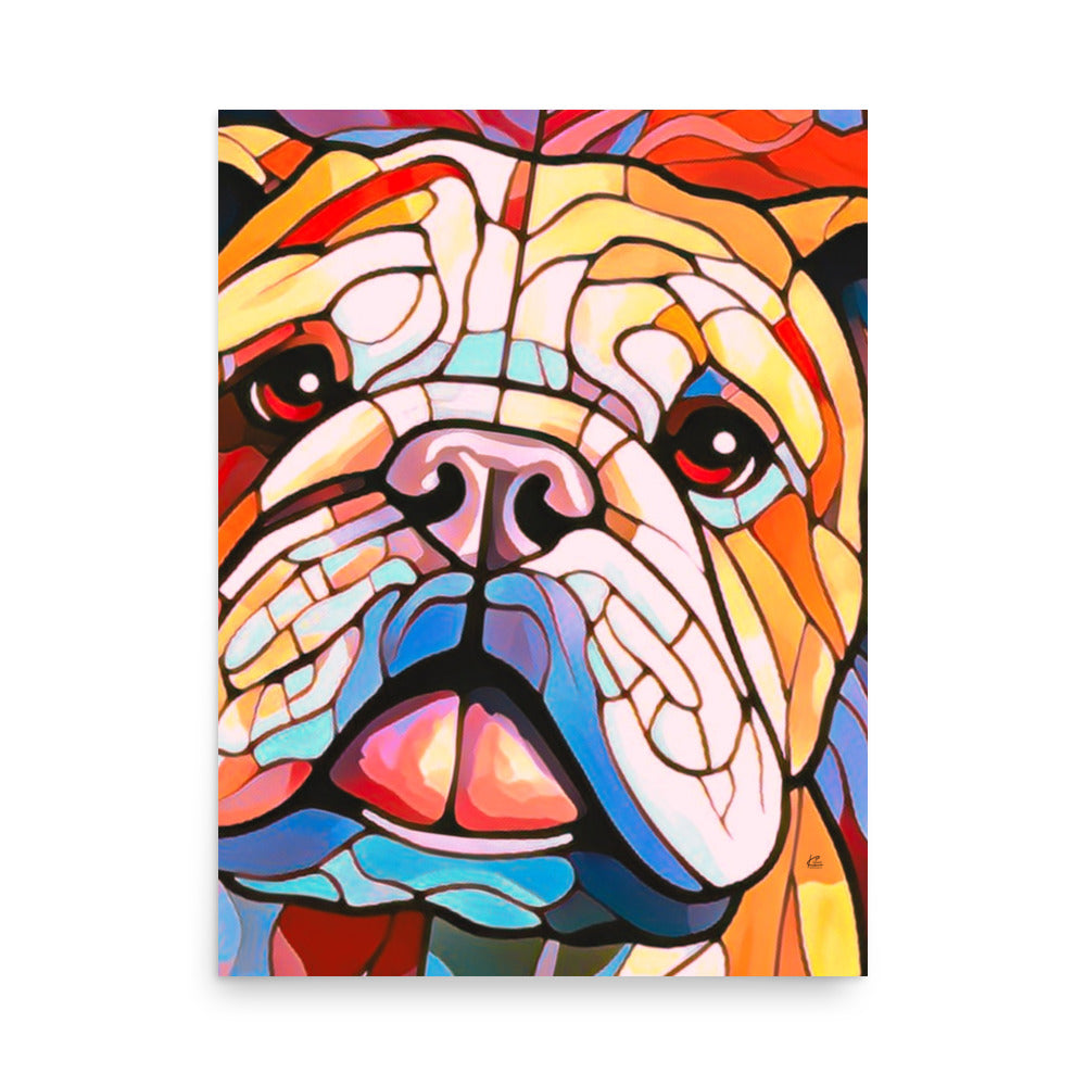 Leroy Bulldog Abstract Poster