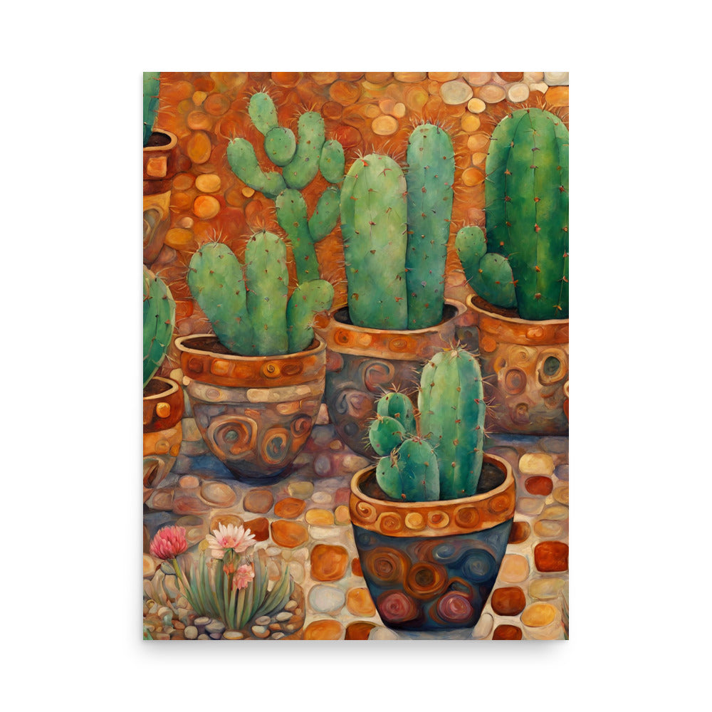 Cactus Pots Poster