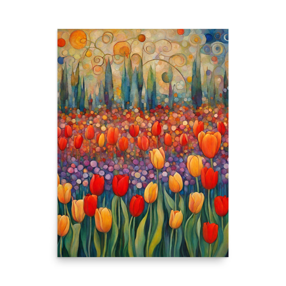 Tulip Rows Poster