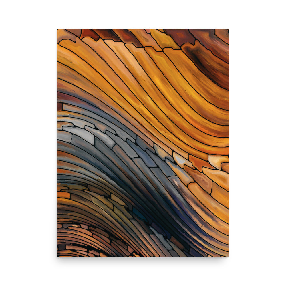 Finicky Abstract Neutral Art Poster