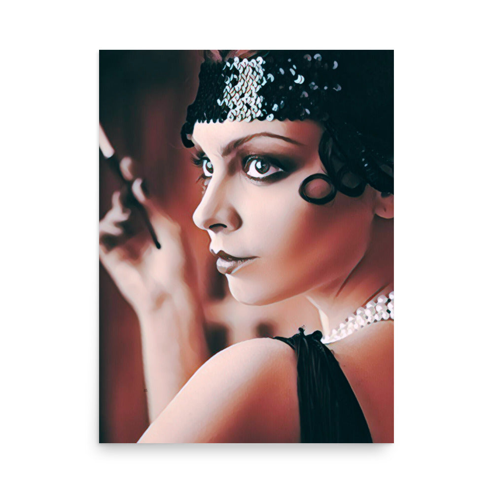 Jane Vintage woman with Cigarette Holder Poster