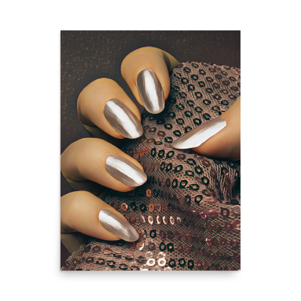 Latte Nails Salon Art Poster
