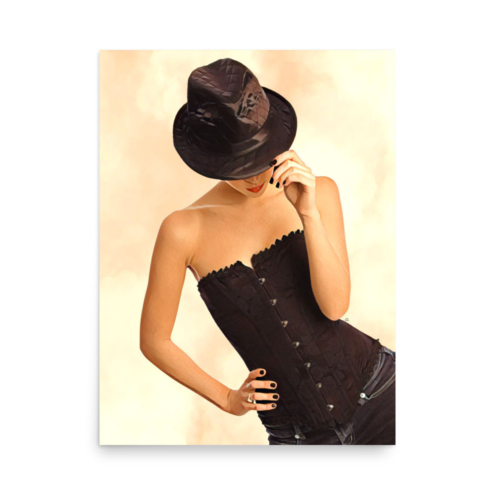 Lela Woman with Hat Poster