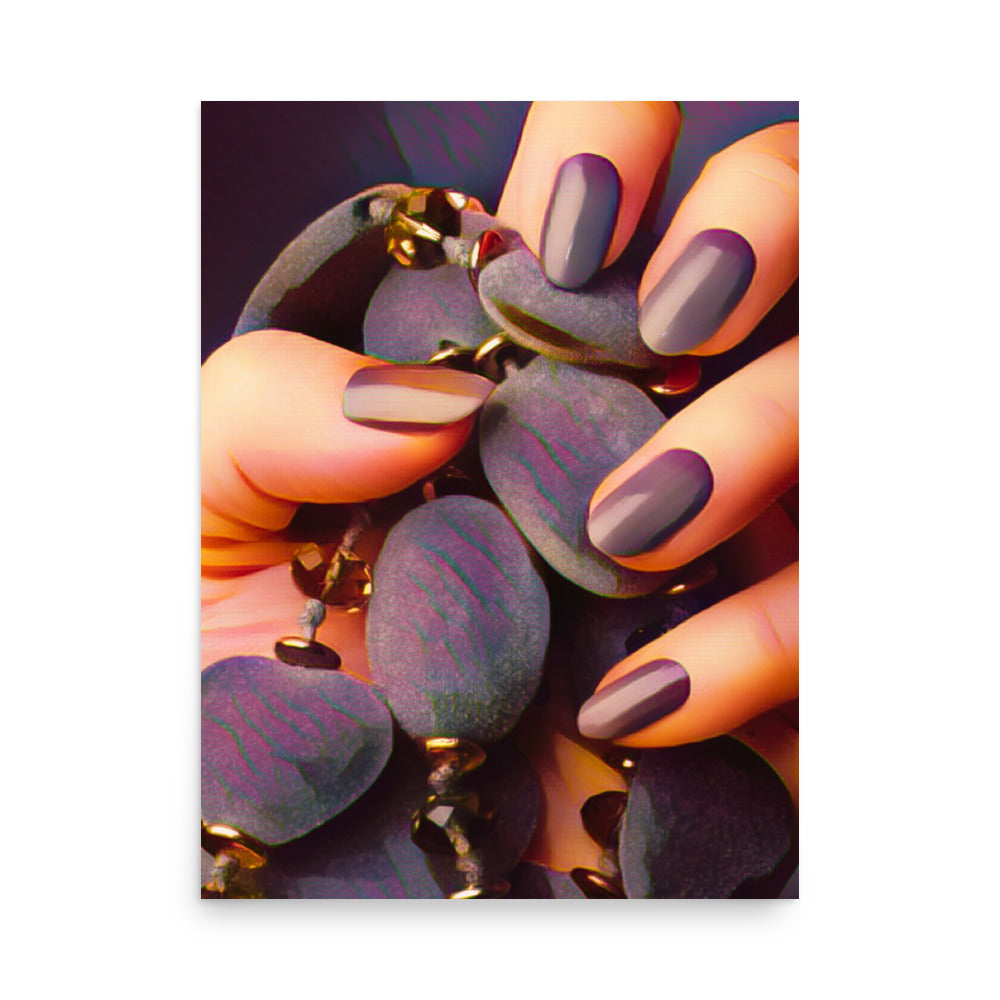 Plum Nails Salon Art Poster