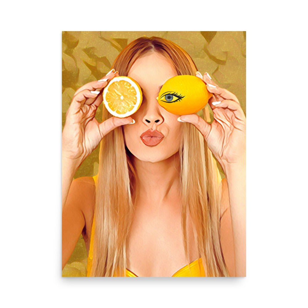 Rory Woman with Lemons Poster