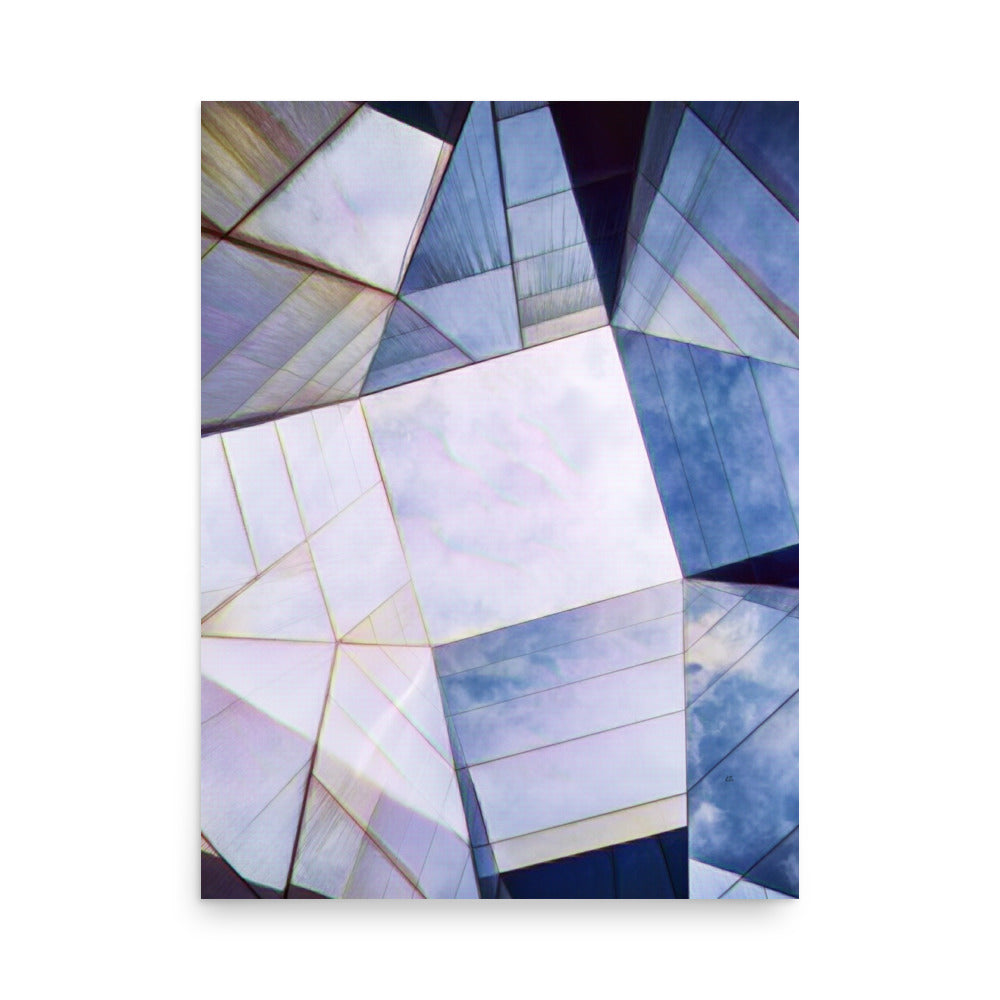 Skylight Geometric Abstract Art Poster