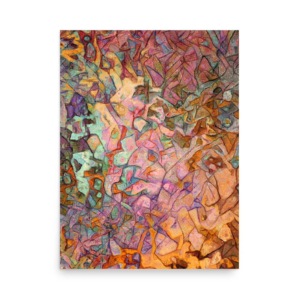 Suede Abstract Art Poster