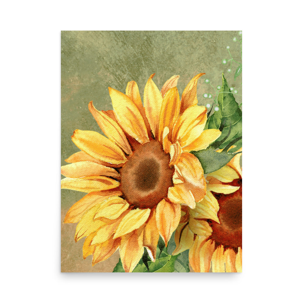 Sunny Flowers Poster