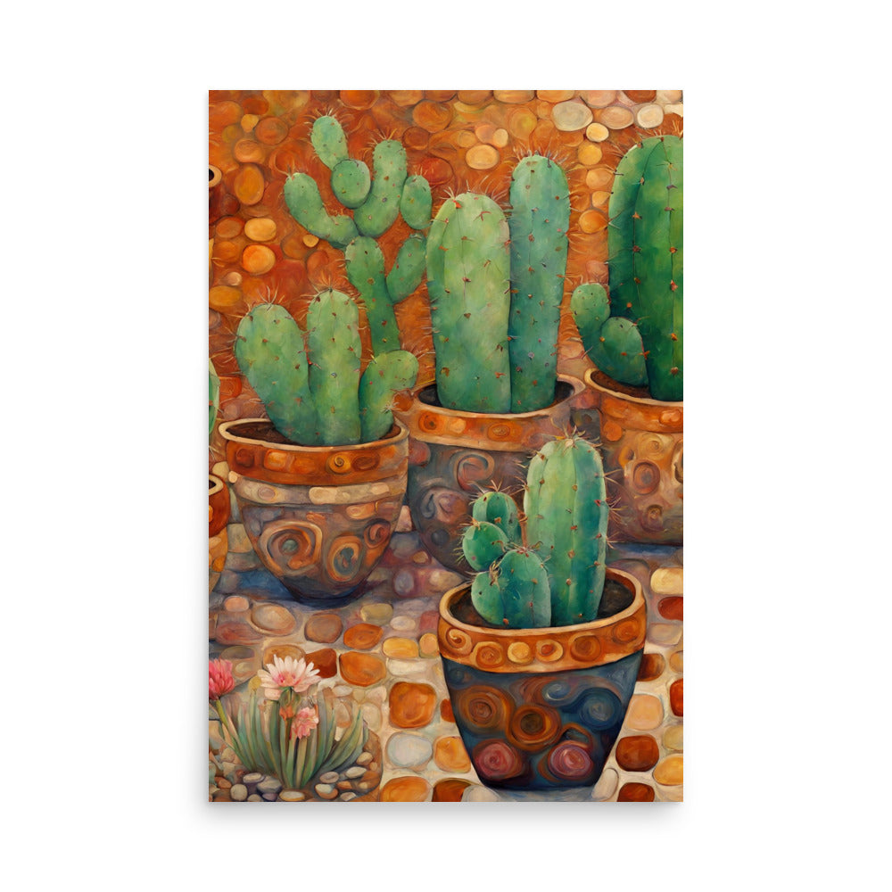 Cactus Pots Poster