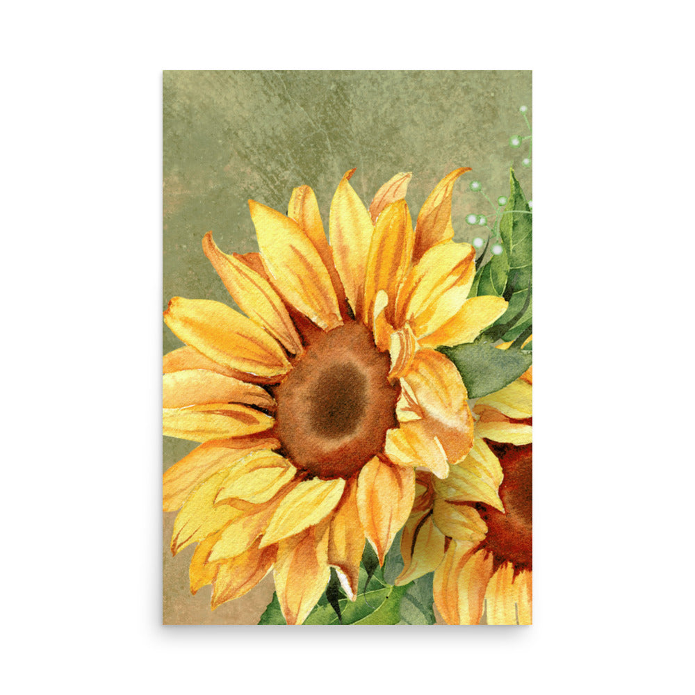 Sunny Flowers Poster