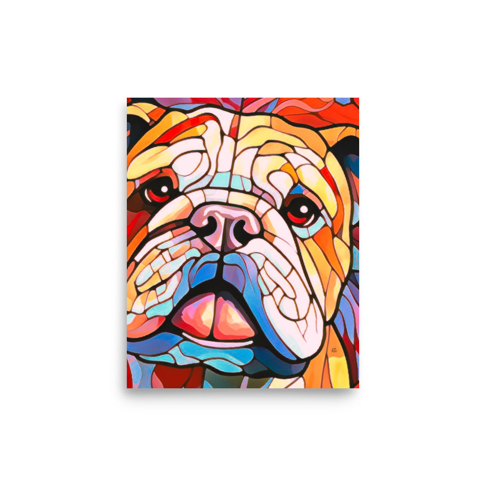 Leroy Bulldog Abstract Poster