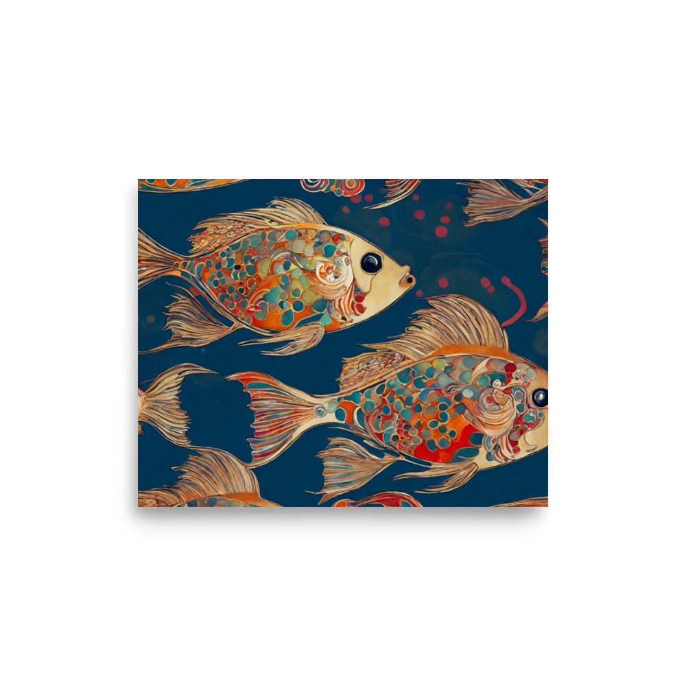 School Day Colorful Carp Poster