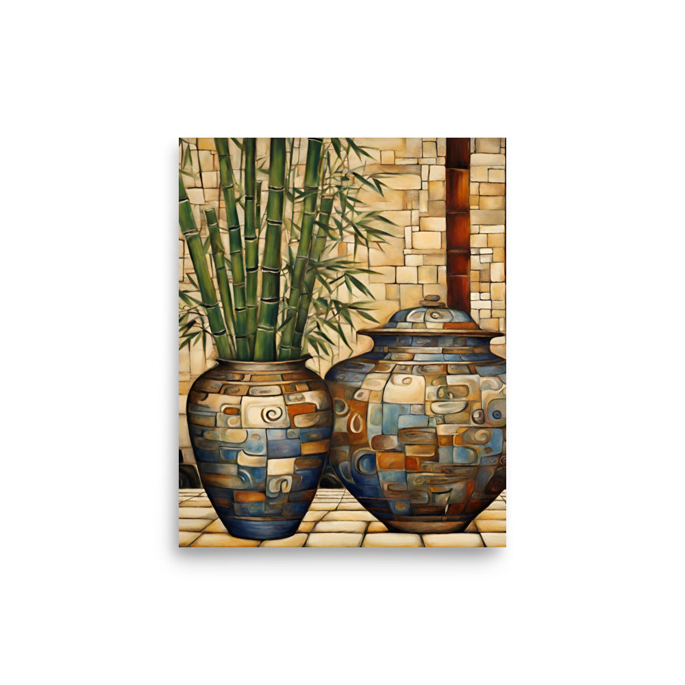 Pots & Bamboo Poster