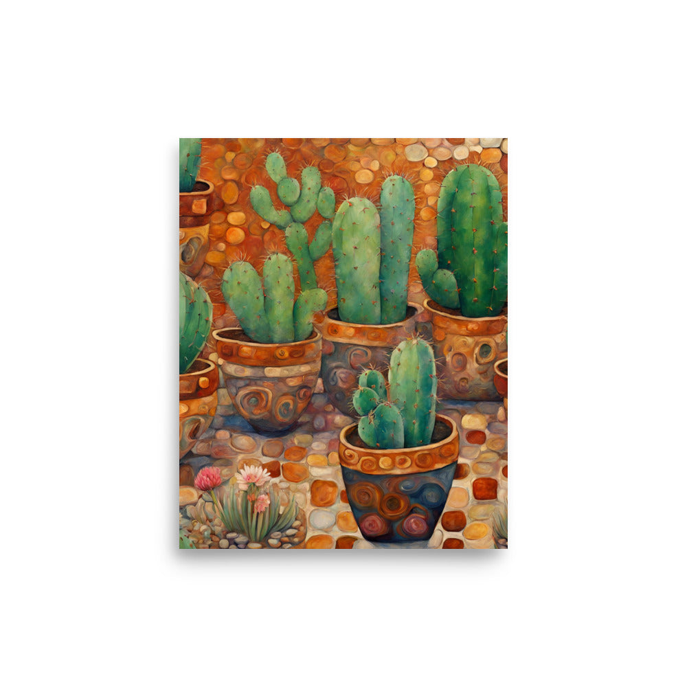 Cactus Pots Poster