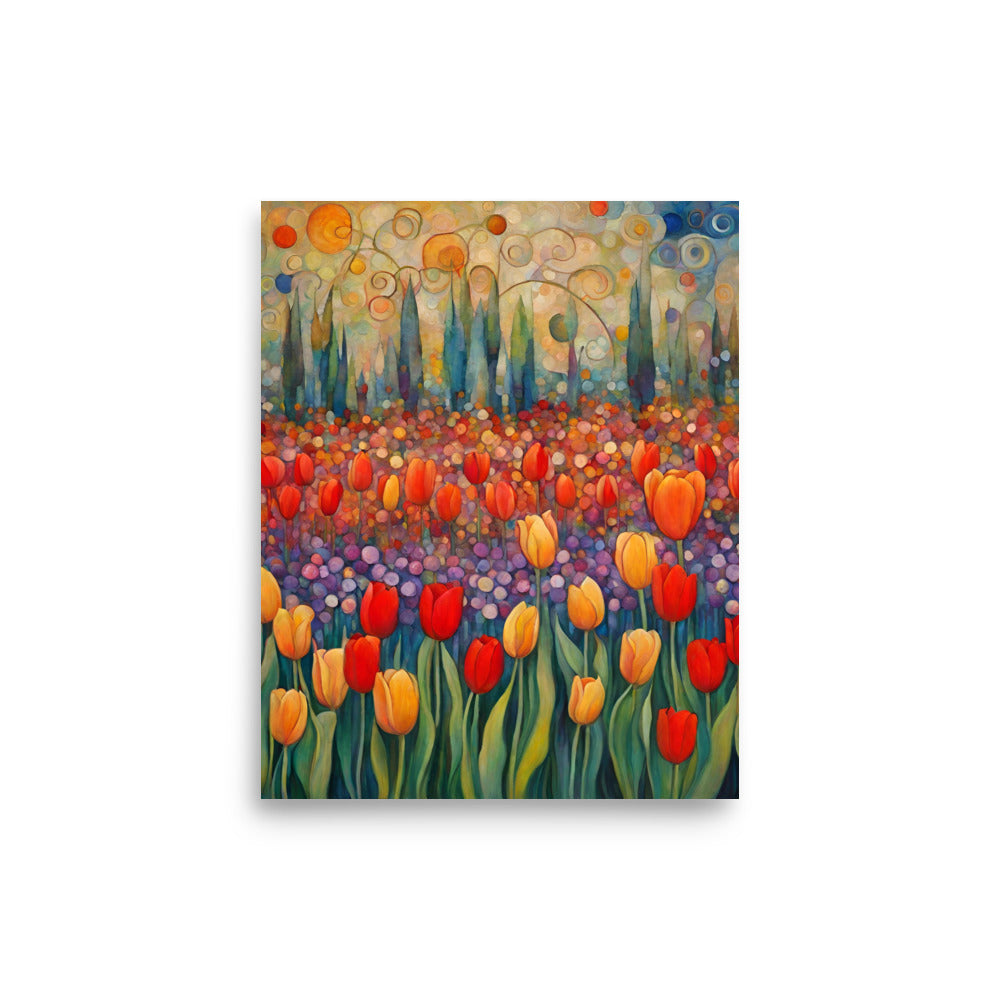 Tulip Rows Poster