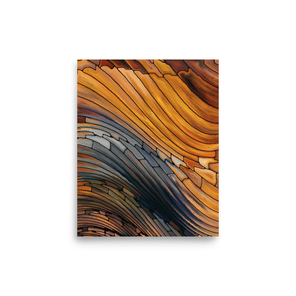 Finicky Abstract Neutral Art Poster