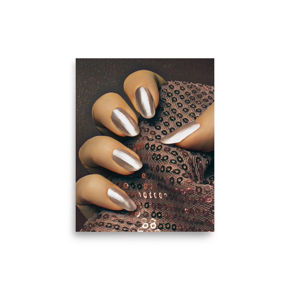 Latte Nails Salon Art Poster