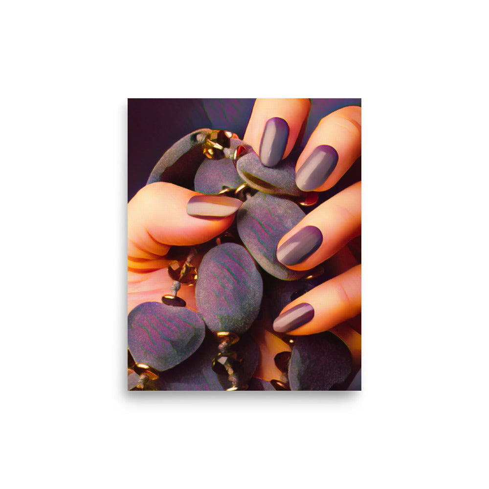 Plum Nails Salon Art Poster
